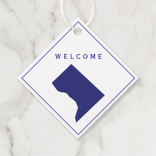 Étiquettes Cadeau Navy Washington DC Welcome Bag, Mariage