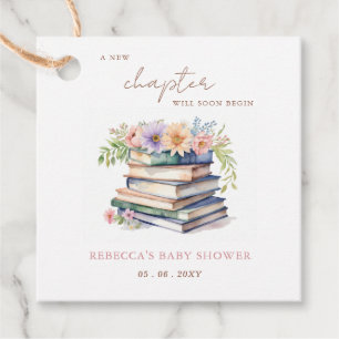 Étiquettes Cadeau New Chapter Story book Gender Neutral Baby shower