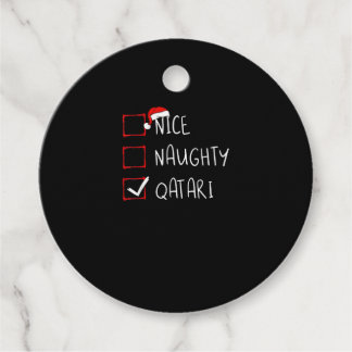 Étiquettes Cadeau Nice Naughty Qatari Christmas Heritage