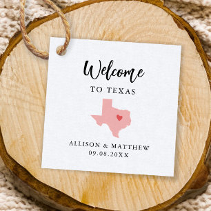Étiquettes Cadeau N'importe quel sac d'accueil Mariage Color Texas