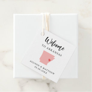 Étiquettes Cadeau N'importe quel sac de bienvenue Mariage Arkansas c