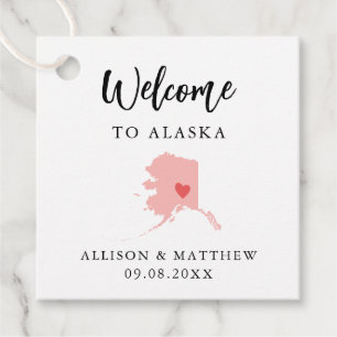 Étiquettes Cadeau N'Importe Quelle Couleur Alaska Mariage Welcome Ba