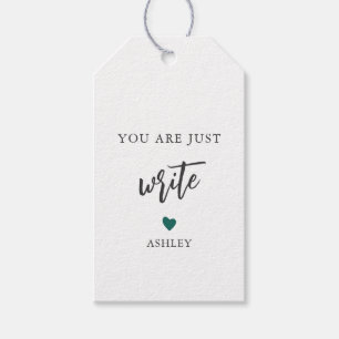 Étiquettes-cadeau N'importe quelle couleur Coeur Vous êtes juste Écr