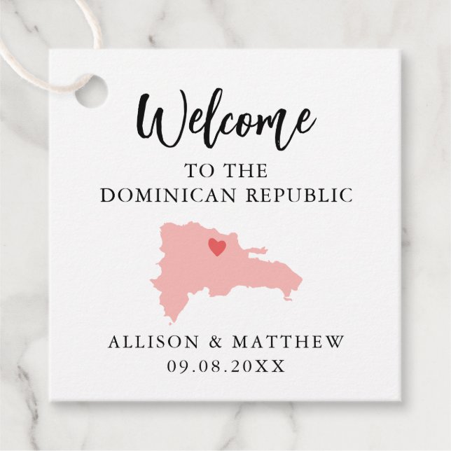 Étiquettes Cadeau N'importe quelle couleur République Dominicaine Ma (Devant)