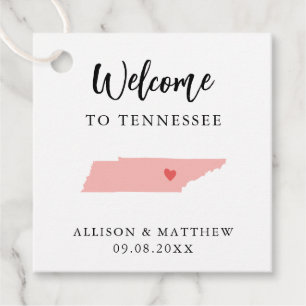 Étiquettes Cadeau N'importe quelle couleur Tennessee Mariage Welcome