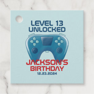 Étiquettes Cadeau Niveau du jeu vidéo Ado déverrouillé fête d'annive
