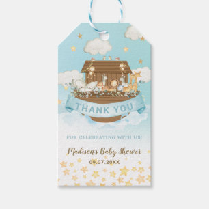 Étiquettes-cadeau Noah's Ark Cute Animaux Garçon Baby shower d'anniv