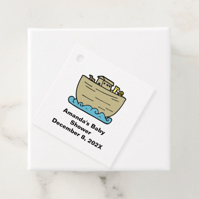 Étiquettes Cadeau Noah's Art Cute Baby shower Genre Neutre (En situation)