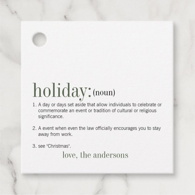 Étiquettes Cadeau Noël (Devant)