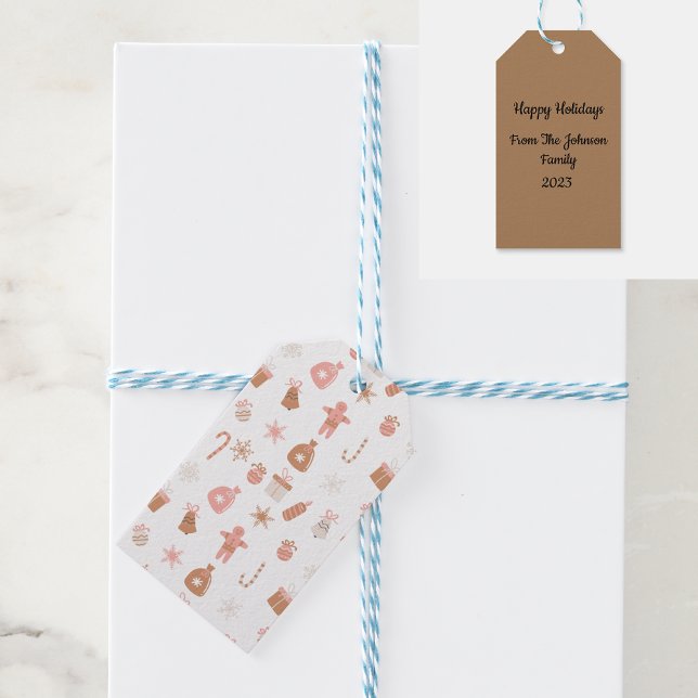 Étiquettes-cadeau Noël à thème rose (Créateur téléchargé)