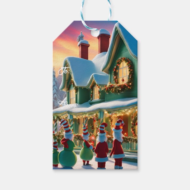 Étiquettes-cadeau Noël à Whoville-Inspiré (Devant)