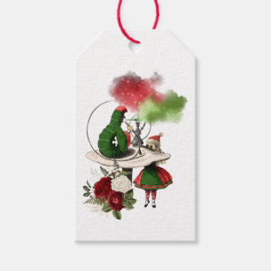 Étiquettes-cadeau Noël Alice au pays des merveilles