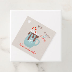 Étiquettes Cadeau Noël au cacao chaud