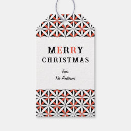 Étiquettes-cadeau Noël belle étoile de flocon de neige motif CC1281