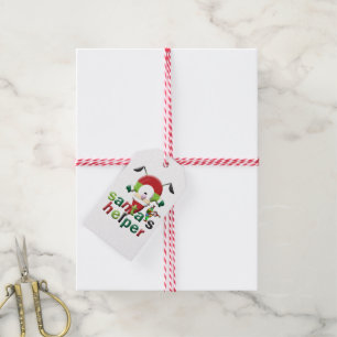 Étiquettes-cadeau Noël Black Père Noël Aide-cadeau Tags