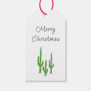 Étiquettes-cadeau Noël Cactus Désert Sud-Ouest
