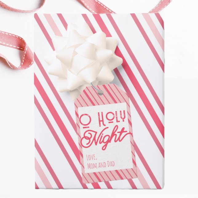 Étiquettes-cadeau Noël chrétien rose mignon (Créateur téléchargé)