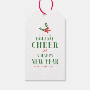 Étiquettes-cadeau Noël d'acclamation de vacances