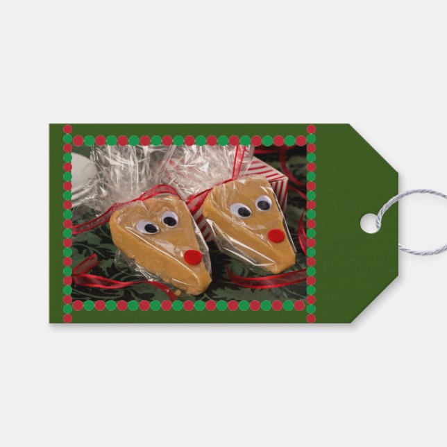 Étiquettes-cadeau Noël de Fudge Reindee fait maison (Devant (Horizontal))