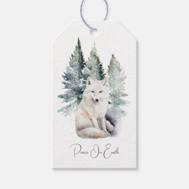 Étiquettes-cadeau Noël de la renard boisée (Devant)