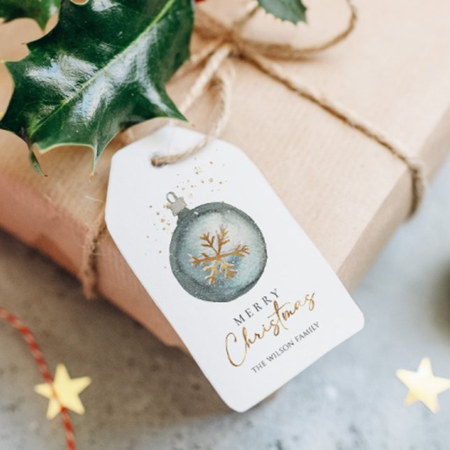 Étiquettes-cadeau Noël doux hiver minimaliste (Créateur téléchargé)