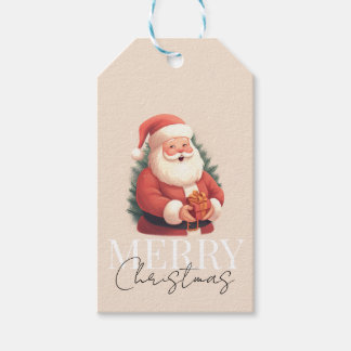 Étiquettes-cadeau Noël du Père Noël vintage
