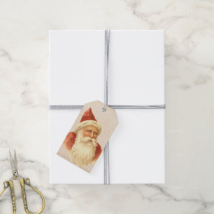 Étiquettes-cadeau Noël du Père Noël vintage allemand