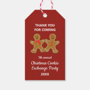 Étiquettes-cadeau Noël échange de cookies Merci de fête échange