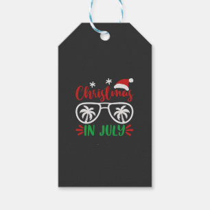 Étiquettes-cadeau Noël en Juillet Funny Noël Père Noël Vacances été