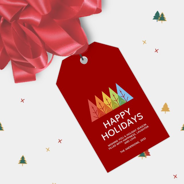 Étiquettes-cadeau Noël Géométrique moderne (Créateur téléchargé)