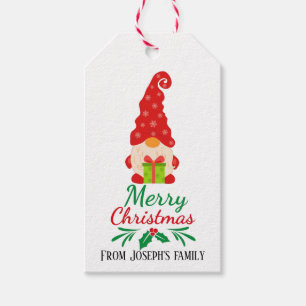 Étiquettes-cadeau Noël Gnome