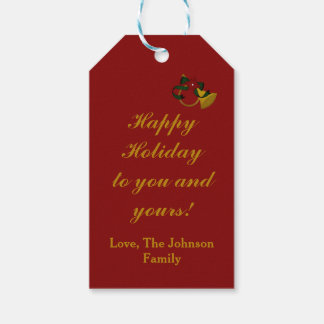 Étiquettes-cadeau Noël Horn-Rouge-Cadeaux Tags 10ct