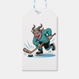 Étiquettes-cadeau Noël Joue au Hockey sur Glace Spooky Noël Sport