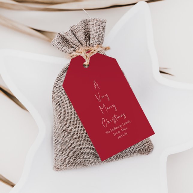 Étiquettes-cadeau Noël moderne | Balises cadeaux Arbre de la famille (Créateur téléchargé)