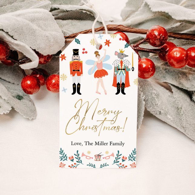 Étiquettes-cadeau Noël moderne de Casse-Noisette (Créateur téléchargé)