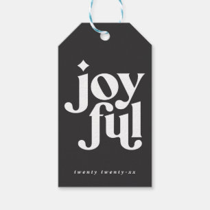 Étiquettes-cadeau noël moderne minimal joyeux