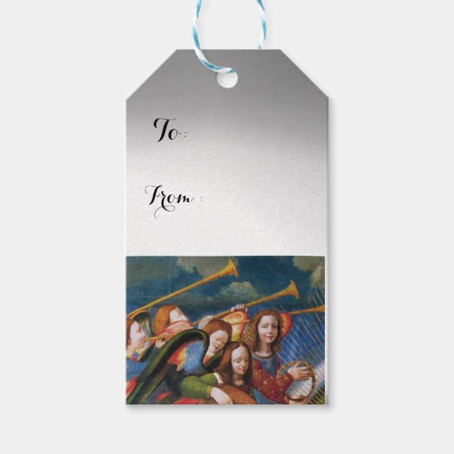 ÉTIQUETTES-CADEAU NOËL MUSICAL ANGELS (Devant)