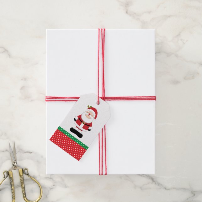 Étiquettes-cadeau Noël Père Noël (With Twine)