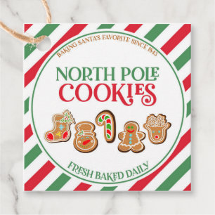 Étiquettes Cadeau Noël Pôle Nord Cookies Cadeau