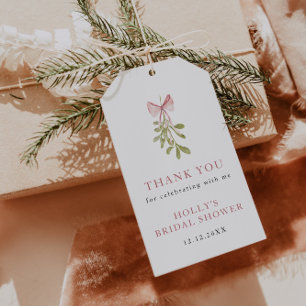 Étiquettes-cadeau Noël Ruban Rose Poussiéreux Mariage