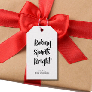 Étiquettes-cadeau Noël Simple Elegant Baking Spiritueux