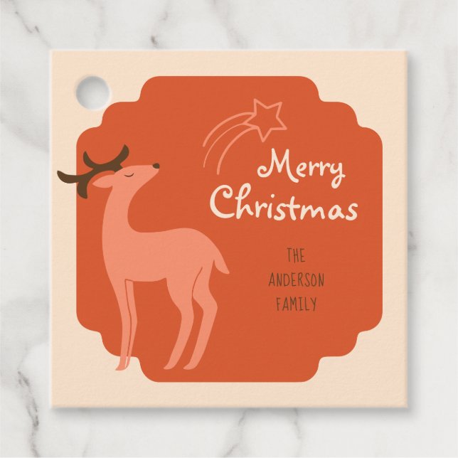 Étiquettes Cadeau Noël Sweet fier rennes CC1251 Retro SVG (Devant)