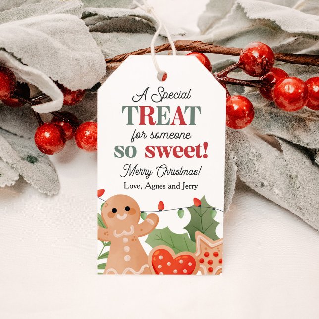 Étiquettes-cadeau Noël traitement spécial pour quelqu'un de sucré (Créateur téléchargé)