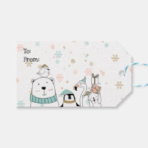 Noël Vacances hiver Doodle Animaux