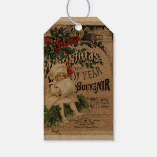 Étiquettes-cadeau Noël vintage, mignonne, drôle, rétro