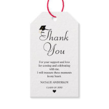 Noir Blanc Moderne Minimal Merci Graduation