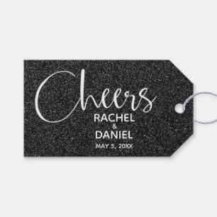 Étiquettes-cadeau Noir Favour Mariage
