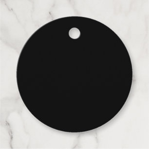 Étiquettes Cadeau Noir Uni Élégant