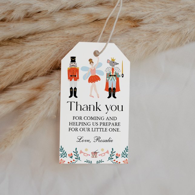 Étiquettes-cadeau Noisette moderne Baby shower de Noël Favoriser (Créateur téléchargé)