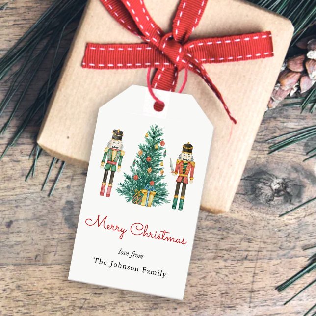 Étiquettes-cadeau Noisette soldat & sapin de Noël (Créateur téléchargé)